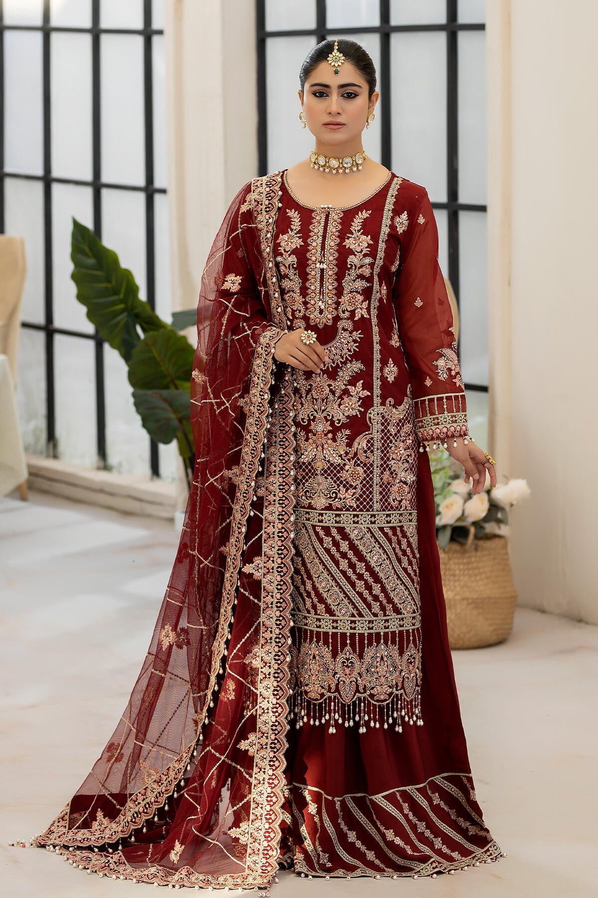 Raeesa Premium | DL-1015 Roseate Belle