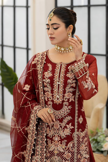 Raeesa Premium | DL-1015 Roseate Belle