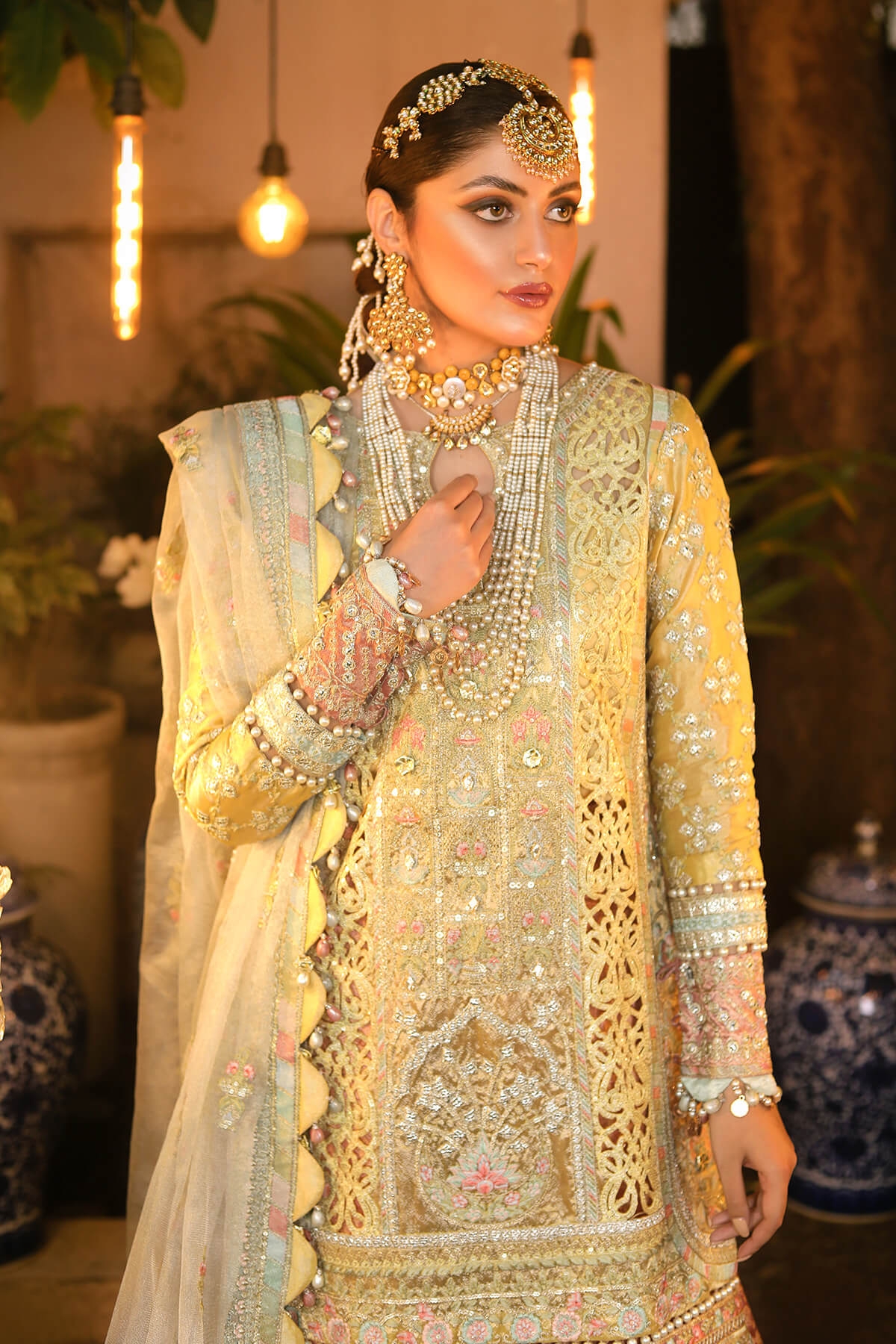 Raeesa Premium | Wajadan | WD-4 Lemon Chiffon